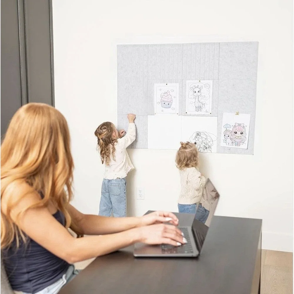 12-Pack Felt Board Tiles with Dry-Erase Boards – Brand New, Sealed